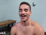 Preview 2 of MenOver30 - Riley Mitchel Barebacks Cute Jock Hard In Shower