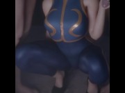 Preview 4 of Chun-Li Threesome Blowjob❤️💦 [Street Fighter 3D Porn Animation]