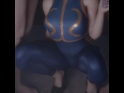 Preview 5 of Chun-Li Threesome Blowjob❤️💦 [Street Fighter 3D Porn Animation]
