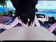 Preview 1 of VR Girlfriend sucks and fucks you on your beach date and gets a creampie in her pussy