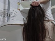 Preview 3 of Sensual blowjob in kitchen.I like suck this dick.
