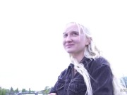 Preview 1 of GERMAN SCOUT - Skinny blonde Teen Daruma Rai Pickup for Casting Fuck in Berlin
