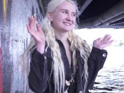 Preview 5 of GERMAN SCOUT - Skinny blonde Teen Daruma Rai Pickup for Casting Fuck in Berlin