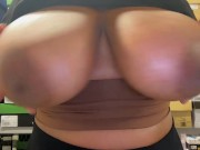 Preview 2 of Bouncing big titties at work