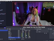 Preview 3 of Streamer Girl got a Mouthful of Cum from the Teacher league of legends  during the Stream