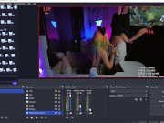 Preview 5 of Streamer Girl got a Mouthful of Cum from the Teacher league of legends  during the Stream