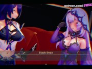 Preview 5 of Honkai Star Rail - Acheron And Black Swan Really Like Orgy And Group Sex!