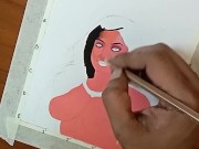 Preview 2 of Erotic Art Or Drawing Of Sexy & Divine Indian Woman called " Enchantress"