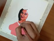 Preview 6 of Erotic Art Or Drawing Of Sexy & Divine Indian Woman called " Enchantress"