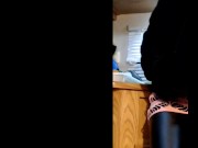 Preview 4 of Spying on step moms big ass doing dishes makes you hard