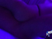 Preview 5 of sensual sex with a thin slender girl under ultraviolet light