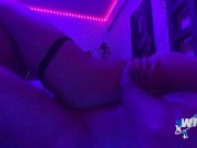 Preview 6 of sensual sex with a thin slender girl under ultraviolet light