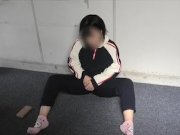 Preview 3 of Cute girl masturbating in hiding in an empty warehouse.