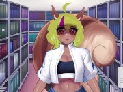 Preview 1 of Virgin GYARU gangbang in the library ERP [Lewd Squirrel Girl Vtuber Sif Avellana Fansly highlight]