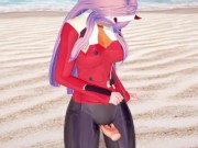 Preview 3 of Sex with Zero Two on the beach