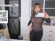 Preview 1 of (IG: @wuwur_0217)Transparent Try on Haul with gorgeous outfits｜換衣服系列#3