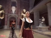 Preview 2 of Futa3dX - Big Dicked Hot Futa Babes Fucking Hard In Museum