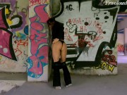 Preview 2 of Urbex Pixie - Pissing, blowjob and fucking to orgasm in the ruins of a building in the forest