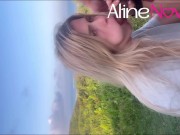 Preview 5 of Adventure facing the sea with the hot blonde fucking and swallowing everything