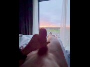 Preview 4 of Wanking in front of the window at large hotel. Hope someone sees me ;) full video to cum soon