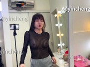 Preview 6 of (IG:yincheng223) Transparent Clothing Try on Haul #1