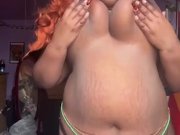 Preview 2 of SLOW MO- showing off my fat tits (OF: @the_visionary)