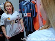 Preview 5 of Valencia CF fan lets me fuck her in the dressing room of the team's store in exchange for a t-shirt