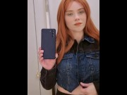 Preview 2 of Girl goes shopping and masturbates in the fitting room