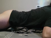 Preview 5 of Solo boy pillow Humping masturbation
