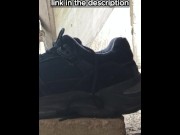Preview 1 of Licking the cum off my shoe! Jerking off on sneakers! Legs, cum, sportswear
