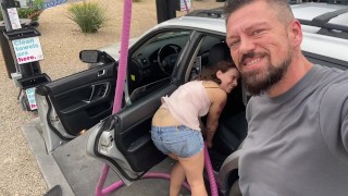 Girl at Car Wash Gives Jamie Stone a Blowjob
