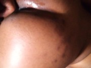 Preview 2 of Intense Ebony creampie she barely can take anymore
