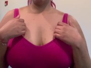 Preview 2 of Exposing my bouncing tits in the gym