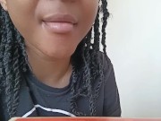 Preview 5 of JOI Ebony Cum Deposit Begs You To Stroke His Cock And Nut In Her Mouth | Deep Throat