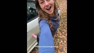 Nympho girl couldn’t wait and fucked a dildo in public. MULTIPLE ORGASMS