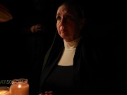 Preview 2 of A Sexy MILF Nun is Seduced by Her Priest While She Prays and Worships At The Alter Of His Cock.