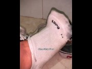 Preview 6 of Sweaty Hot Girl after Workout! Stinky Feet and Armpit Fetish