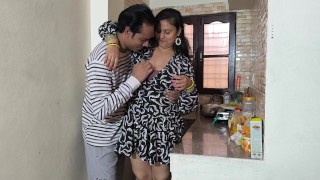 Indian Desi Step Mom Fucked by Step Son in Kitchen while Cooking