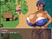 Preview 5 of Tanned Girl Natsuki [ HENTAI Game ] Ep.8 hot OIL massage at the BEACH !