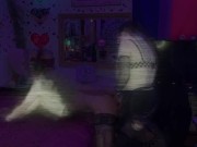 Preview 3 of sissy slut gets senses taken and pegged by goth dom gf