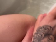 Preview 2 of Slut Pleases Her Tight Pussy in the Bath