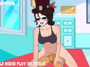 Preview 1 of Hole House Gameplay Mad Moxxi Bounding On Dick Creampie Orgasm