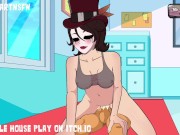 Preview 3 of Hole House Gameplay Mad Moxxi Bounding On Dick Creampie Orgasm
