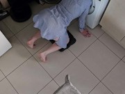 Preview 1 of My stepsister gets stuck in the washing machine and I take the opportunity to fuck her