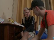 Preview 3 of European couple try studying but get aroused and have anal sex instead