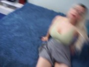 Preview 5 of Busty stepmilf forbids stepson to jerk off and wants his cum
