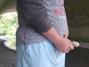 Preview 4 of Horny and masturbating in a tunnel at the park (risky)