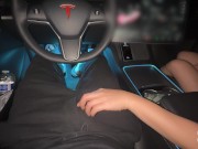 Preview 1 of POV Cute Asian Sneaky Car Blowjob and Swallowing Every Drop - NicoLove