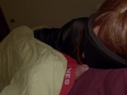 Preview 2 of I share a bed with my stepmom.I put my dick in her mouth, and she suddenly started sucking it