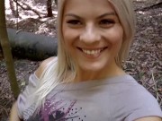 Preview 6 of Beautiful busty blonde gets fucked doggy style in the Forest